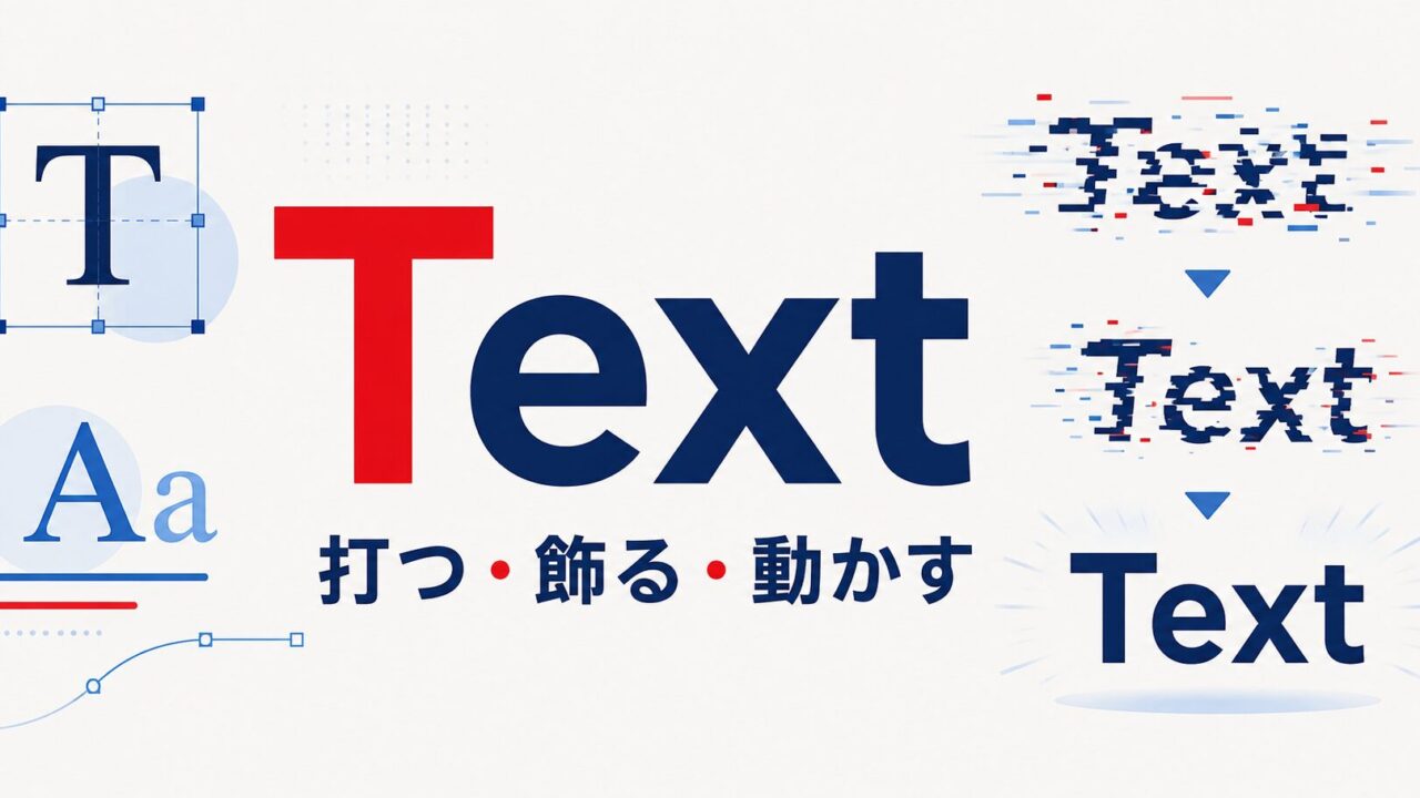 After Effects テキスト入門｜文字を打つ・飾る・動かす、デコーダー風の出現まで